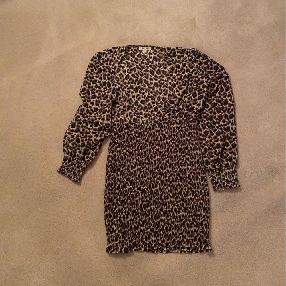 She and Sky Womens Cheetah Dress